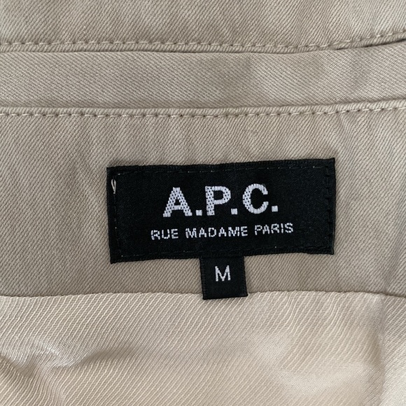 A.P.C. Medium mens beige bomber jacket - Picture 2 of 4
